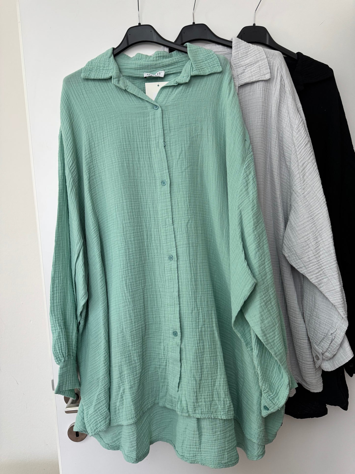 Musselin Bluse lang