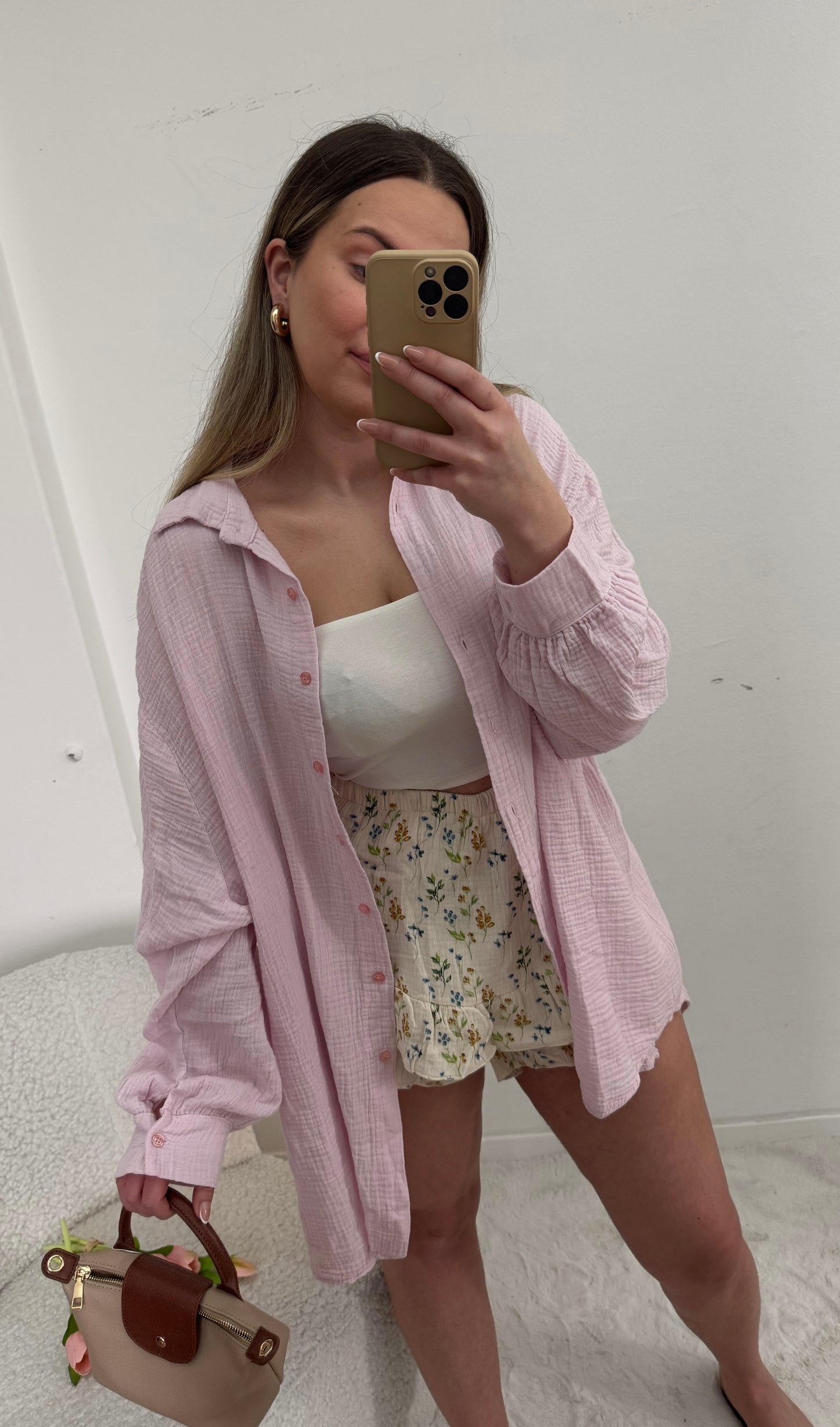 Musselin Bluse lang