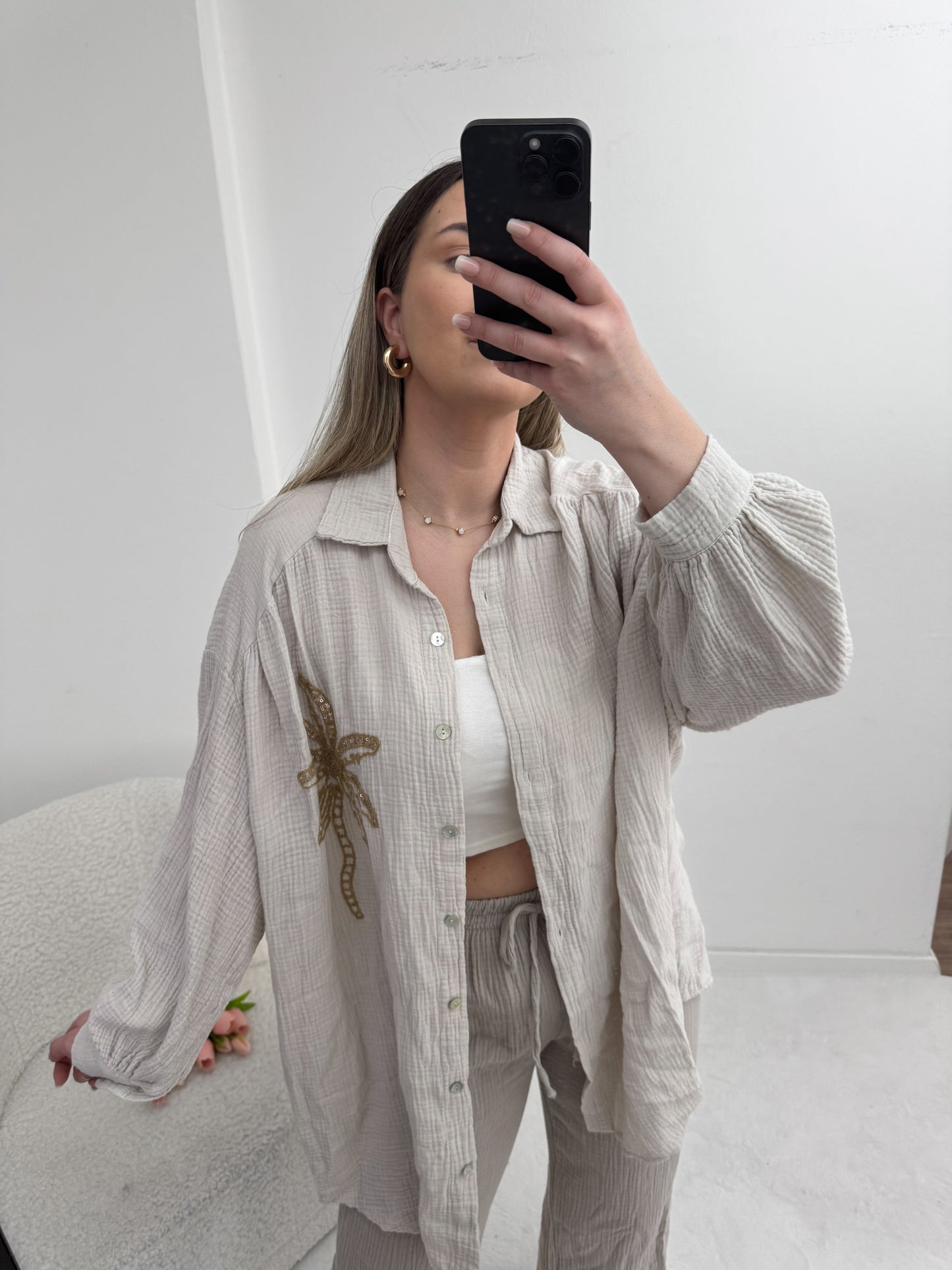 Bluse shiny