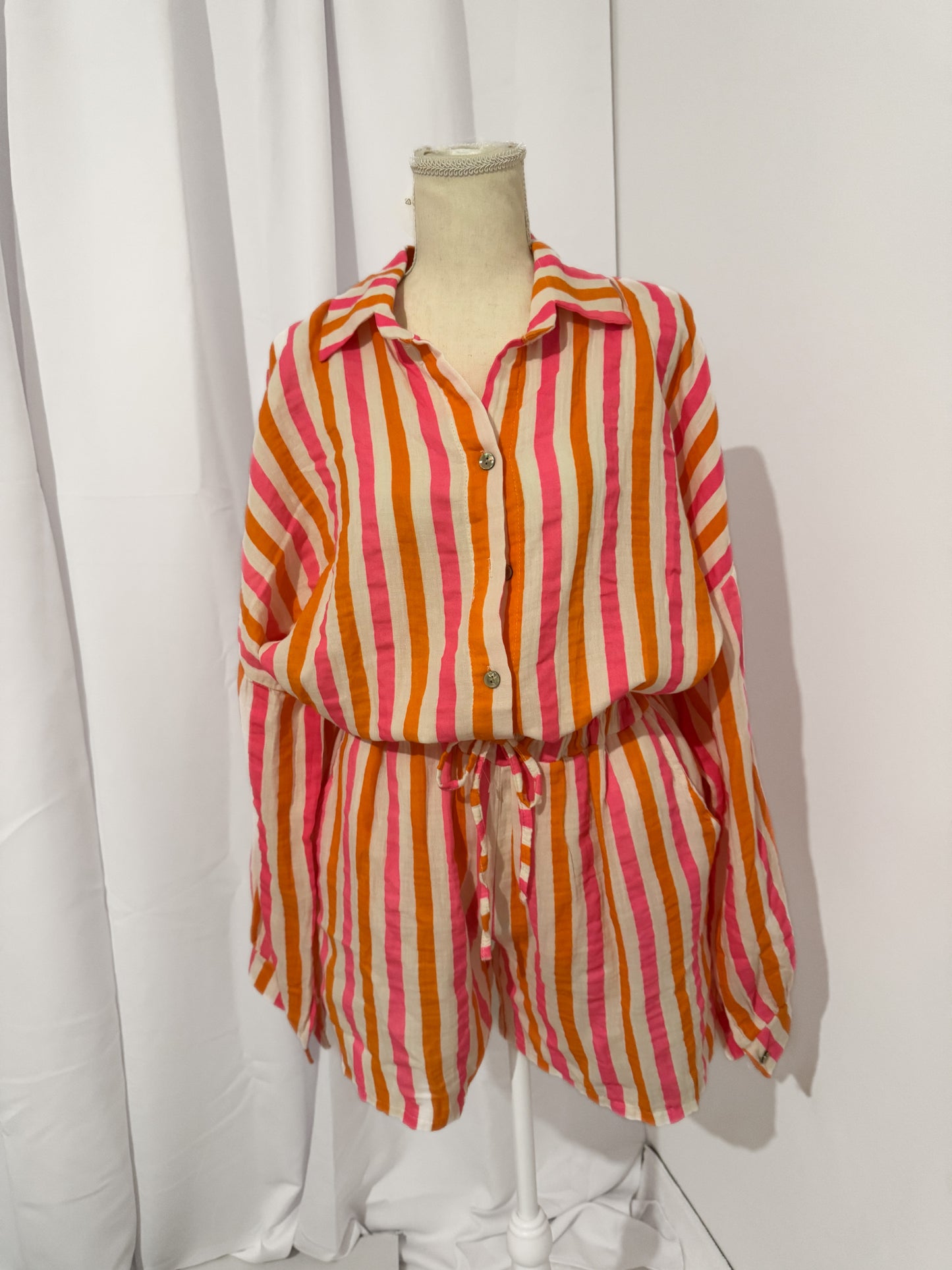 Musselin short stripe