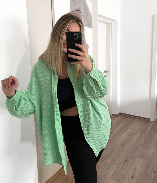 Oversize Musselin Bluse