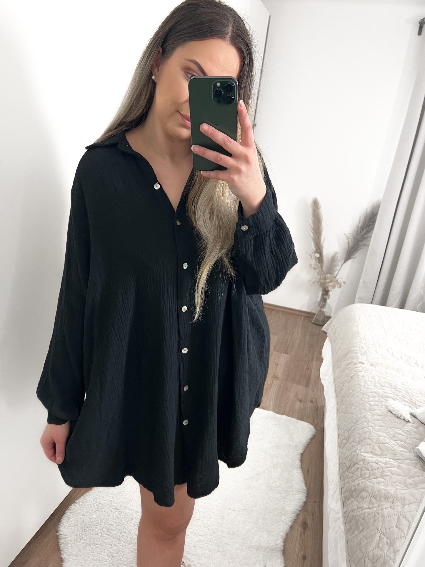 Oversize Musselin Bluse