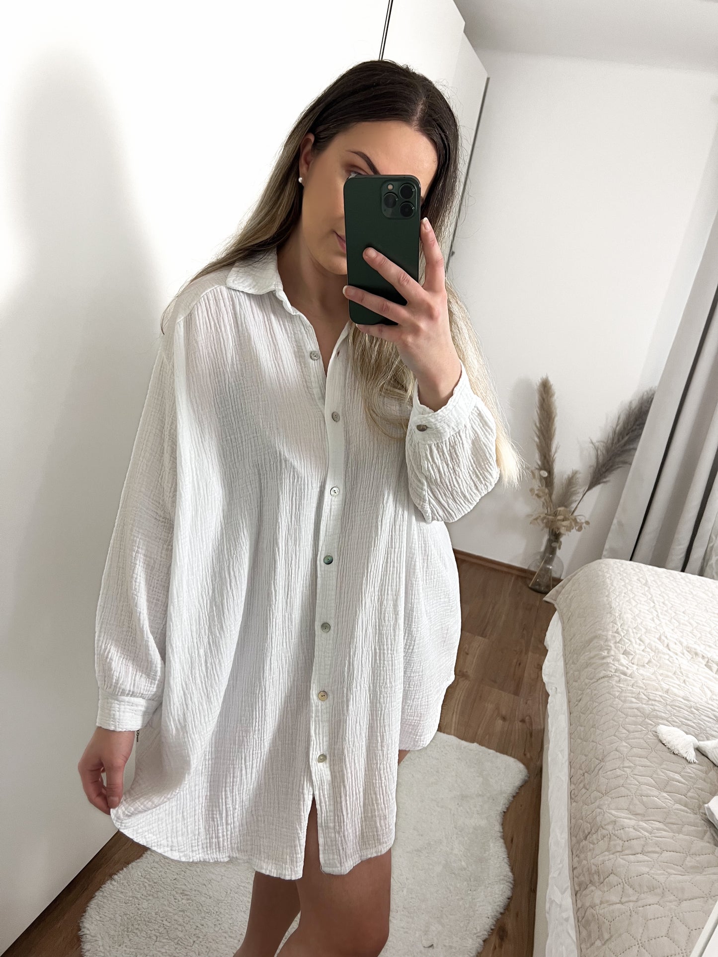 Oversize Musselin Bluse